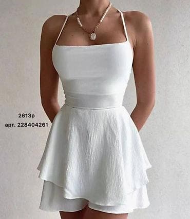 платье футляр на бретелях: Небесно голубого цвета платье на завязках Описание: - Элегантный — 1