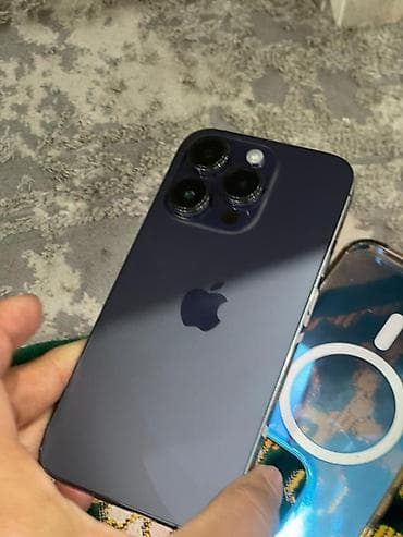 aifon 15 pro: IPhone 14 Pro, Б/у, 256 ГБ, Deep Purple, Чехол, 77 % — 2