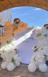 кыз узату пригласительные электронные: Оформления для торжеств «под ключ» - Фотозона/сцена: фон из белых — 6