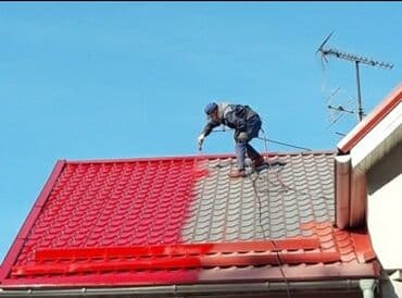 крыши домов: Покраска крыши качественно быстро Краска крыша Красить крыш — 1