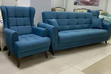 мягкая мебель табылга: Ашкана үчүн жумшак бурчек, Колдонулган, Өзү алып кетүү, түсү - Көк — 1