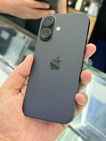 iphone kg: IPhone 16, Б/у, 128 ГБ, Черный, Защитное стекло, Чехол, 92 % — 3