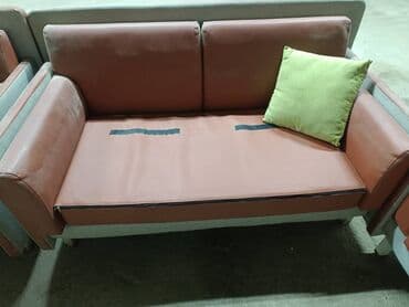диваны кожаные бу: Прямой диван, Б/у, Двухместный — 7