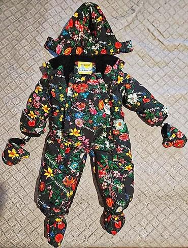 nike tech fleese: Детский зимний комплект: комбинезон HOLIDAY с капюшоном + варежки + — 2