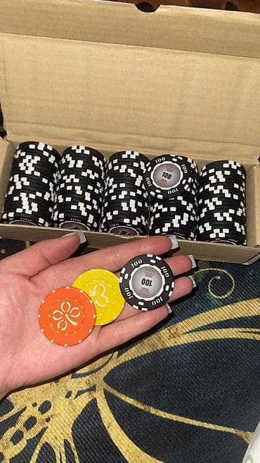 Покерные фишки, набор. - Материал: композит/ABS с вставками под