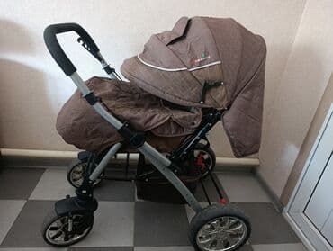 подножка для второго ребёнка: Коляска, цвет - Коричневый, Б/у — 1