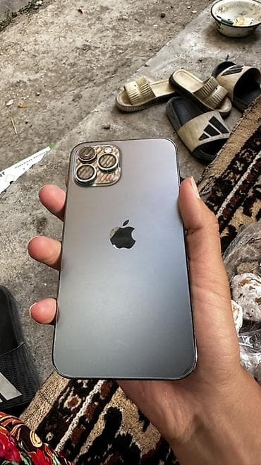 matrex 55: IPhone 12 Pro Max, Б/у, 256 ГБ, Черный, Защитное стекло, Чехол, 86 % — 1