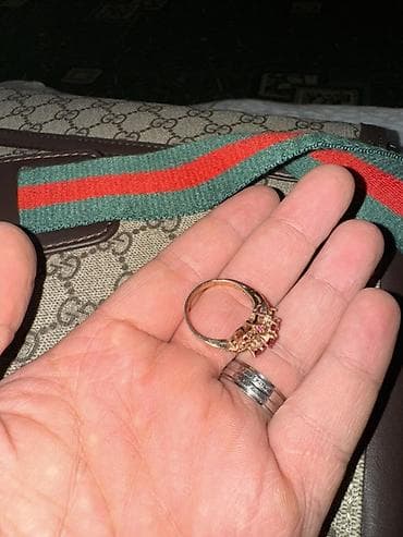 золото сепочки: Золотое кольцо с рубинами и прозрачными вставками 6,35 гр 585 пробы — 4