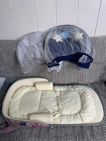 складной манеж: Люлька, Переноска, цвет - Синий — 5