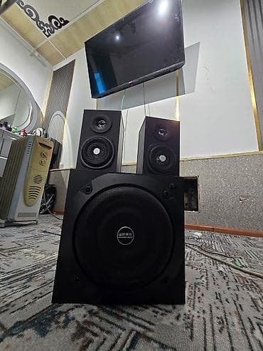 колонки с усилителем: Сабвуфер эки колонкасы менен сатылат.Bluetooth улап телефон аркылуу — 5