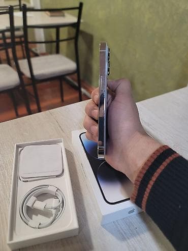 работа в бишкеке швейный цех: IPhone 14 Pro, Б/у, 256 ГБ, Серебристый, Коробка, 82 % — 5