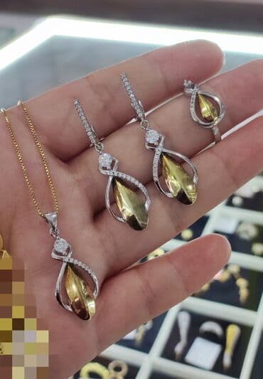 свадебные платья от производителя: Набор украшений, Проба 925, Женские, Новый — 1