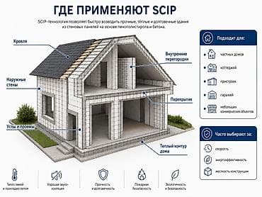 Строительство домов из SCIP-панелей в Бишкеке и по Кыргызстану Строим at lalafo.kg Строительство домов из SCIP-панелей в Бишкеке и по Кыргызстану Строим