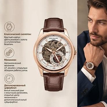 leopard 5: Мужские наручные часы Patek Philippe Genève - Тип: механические — 3