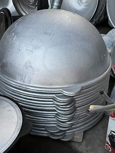 Идиш-аяк: Казан чугунный с крышкой Davr Metall Объёмы: 4.5 л, 6 л, 8 л, 10 л — 1