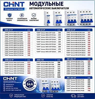 Модульные автоматические выключатели CHiNT Назначение: - Защита