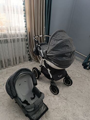 удобные: Коляска, цвет - Черный, Б/у — 1