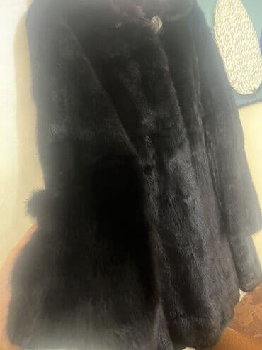 купить дубленку натуральную: Шуба, Норка, По колено, С капюшоном, S — 3