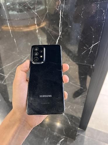 Samsung Galaxy A53 5G, Б/у, 128 ГБ, цвет - Черный, 1 SIM, 2 SIM — 2