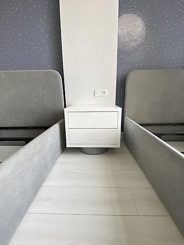 di store: Спальный гарнитур, Односпальная кровать, Металл, цвет - Серый — 2