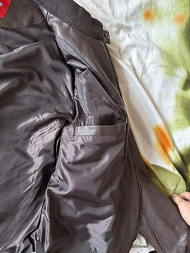 кожаный мужской куртка: Мужская куртка, M, Guess, Новый, цвет - Коричневый — 3