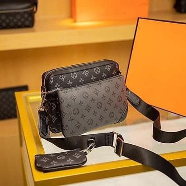 louis vuitton: Барсетка, Louis Vuitton, Материал: Экокожа, Застежка на молнии, Множество карманов, Разделенные отделения, Новый — 5