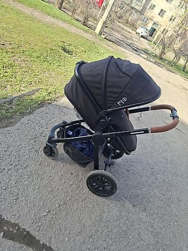 коляску детскую: Детская приставная кроватка, С колесиками, цвет - Серый — 8