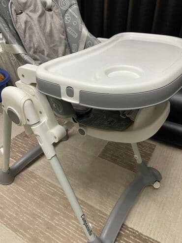 детская силиконовая посуда: Детский стульчик для кормления Lorelli Campanella (серо-белый) - — 1