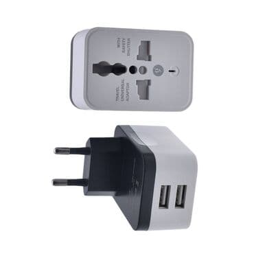 универсальные мобильные батареи для планшетов global: Travel Adapter WN -2018, 2 USB, DC 5V -1A. Power Adapter with 2USB — 1