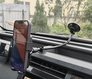 телефон для авто: Держатель для смартфона в автомобиль с длинной гибкой штангой и — 1