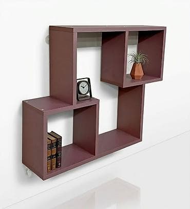 угловая декоративная полка: Настенная полка-органайзер геометрической формы - Материал: ЛДСП/МДФ — 1