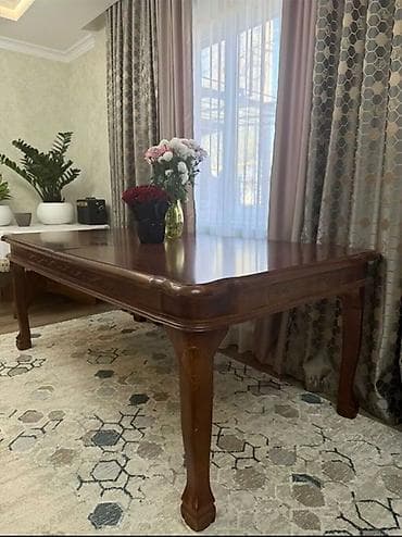 мягкая мебел: Стол для зала, Раскладной, Прямоугольный — 1