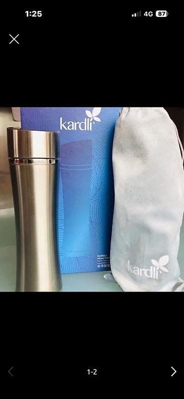 активированный уголь: Термостакан Kardli с ионизацией воды - Материал: нержавеющая сталь. - — 1