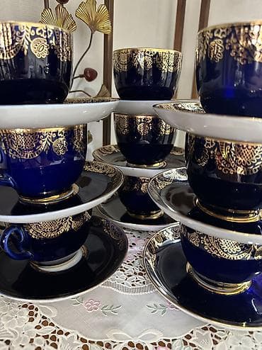 Посуда: Кобальтовые чайные пары ЛФЗ — 2