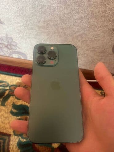 телефоны в рассрочку без банка без первоначального взноса ош: IPhone 13 Pro, Колдонулган, 128 ГБ, Matte Midnight Green, Каптама, 87 % — 2