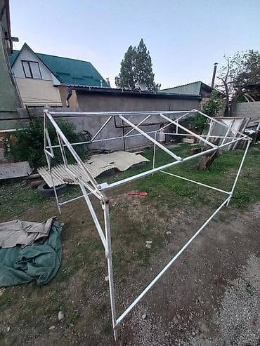 Все для дома и сада: Каркасно-тентовая палатка/шатер - Просторная палатка с двускатной — 5