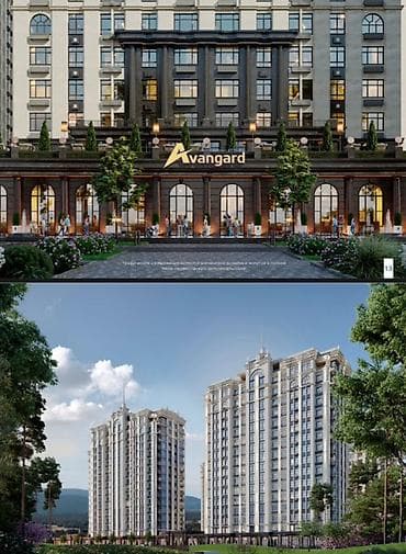 авангард сити квартиры: 3 комнаты, 124 м², ПСО (под самоотделку) — 1