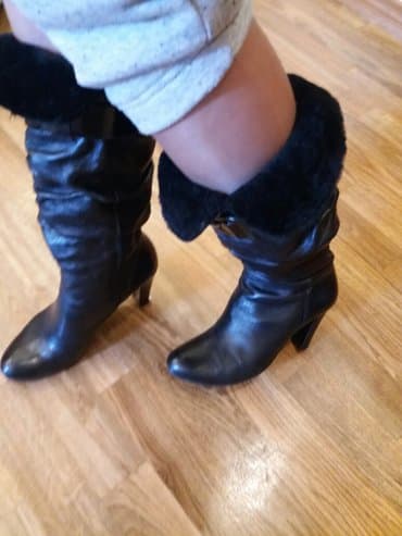 сапоги лакированные на высоких каблуках: Очень миленькие сапожки деми италия натур. кожа натур. мех отделка — 8