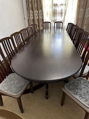 картины бу: Стол и стул для зала, Б/у, Самовывоз, Платная доставка, цвет - Коричневый — 1