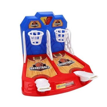игрушечный кран: Компактная настольная игра «Баскетбол» с двумя корзинами. В комплект — 3