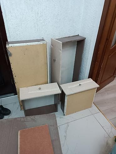 двух спальное: Спальный гарнитур, Б/у, Двуспальная кровать, ДСП, Самовывоз, цвет - Бежевый — 7