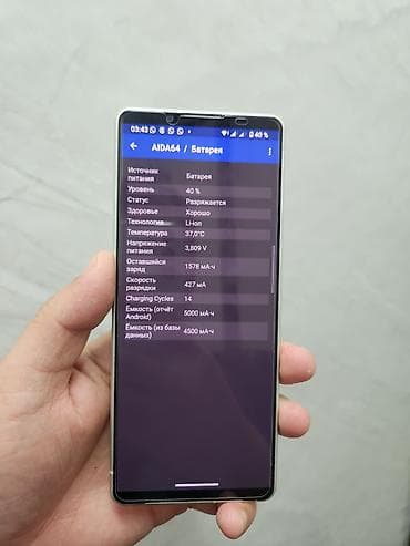 pixel fold: Sony Xperia 5 IV, Б/у, 128 ГБ, цвет - Белый, 1 SIM, 2 SIM — 2