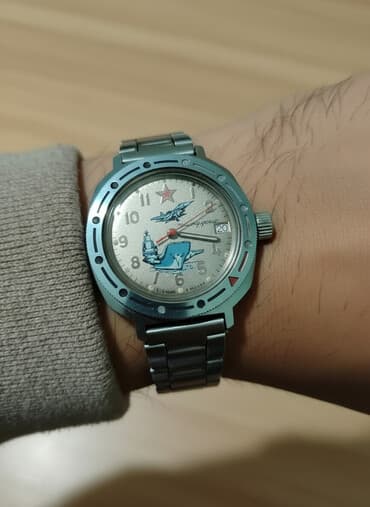 ремонт наручных часов: Классические часы часы, Vostok, Латунь, Россия, Водонепроницаемые, Мужские, Б/у — 1