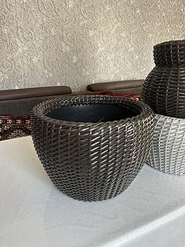 4 pot: Плетёные кашпо для дома и сада - Материал: ротанг/пластик под ротанг — 5