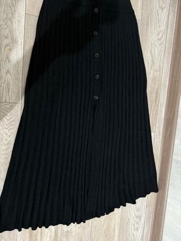 n work: Юбка, Модель юбки: Плиссе, Миди, Трикотаж, По талии, С вырезом — 5