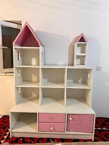 детская мебель 3 в 1: Детский шкаф, Для игрушек, Для девочки, цвет - Белый — 1