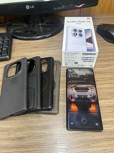 Redmi, Redmi Note 14 Pro, Б/у, 256 ГБ, цвет - Черный, 2 SIM