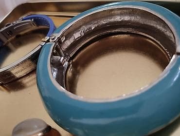 серебряный комплект с красными камнями: Набор украшений, Проба 925, Женские, Б/у — 7