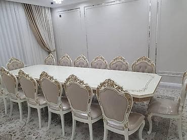 dinner table: Стол и стул для зала, цвет - Бежевый — 4