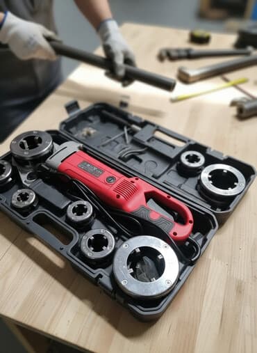 Электрический клупп (резьбонарезной набор) в кейсе - Модель